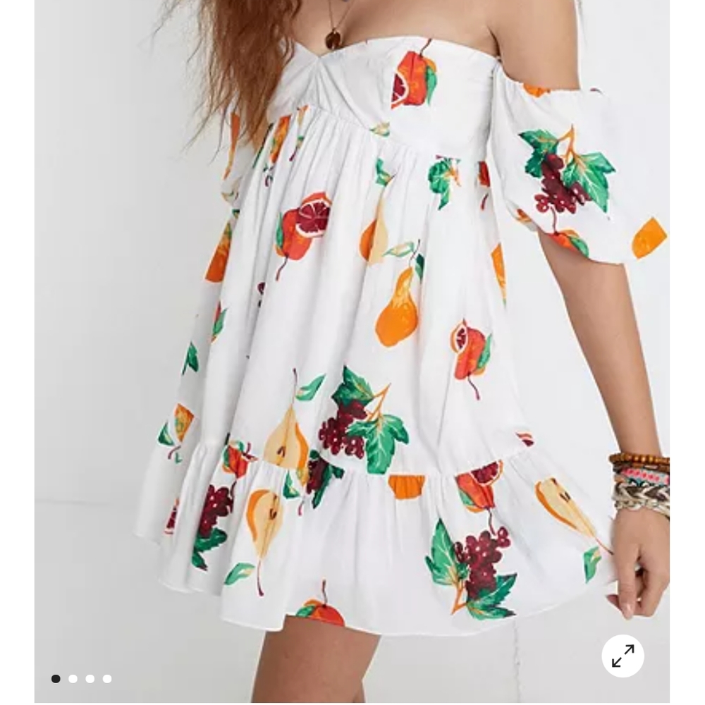 UO Summer In Italy Off-The-Shoulder Mini Dress